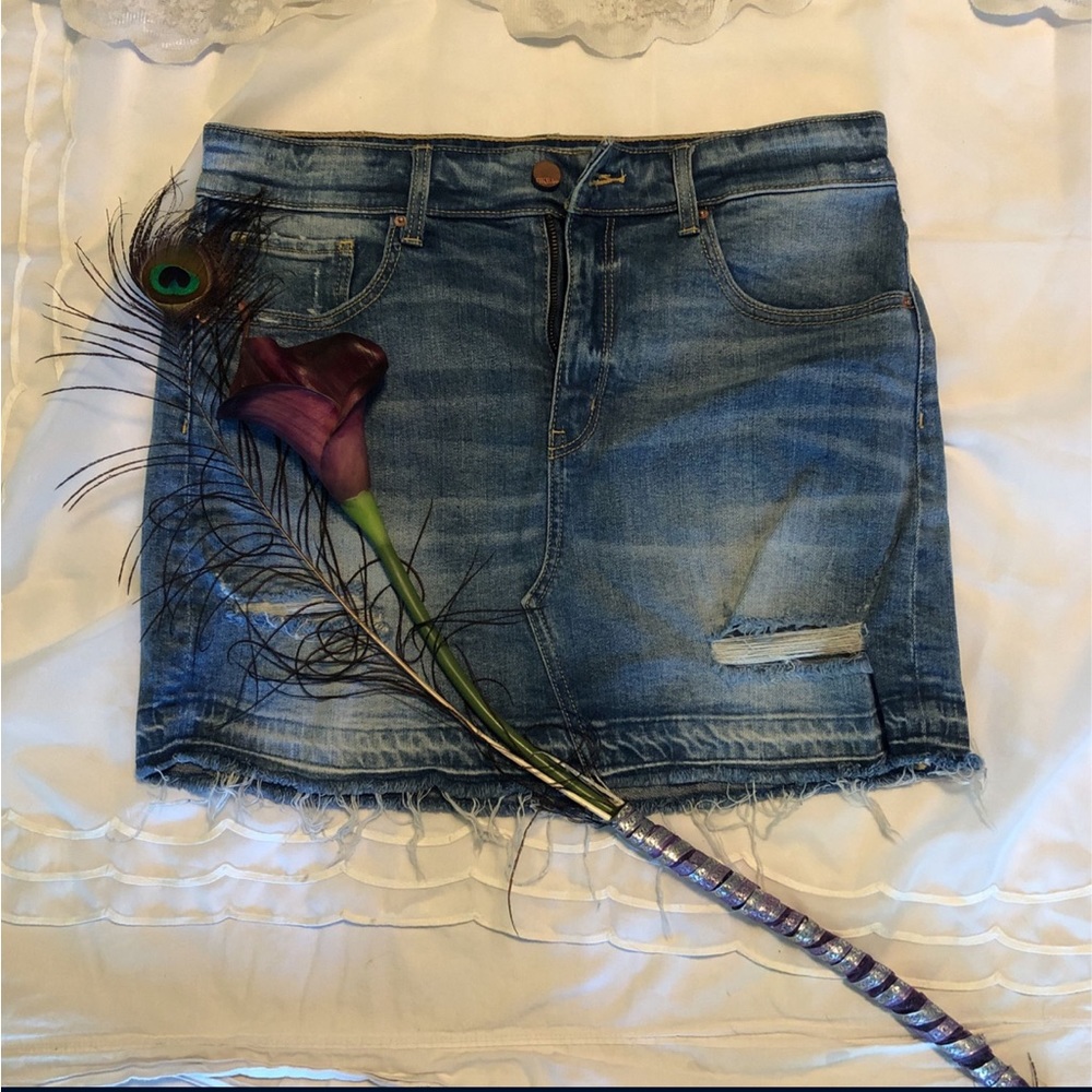 Buckle Jean Skirt